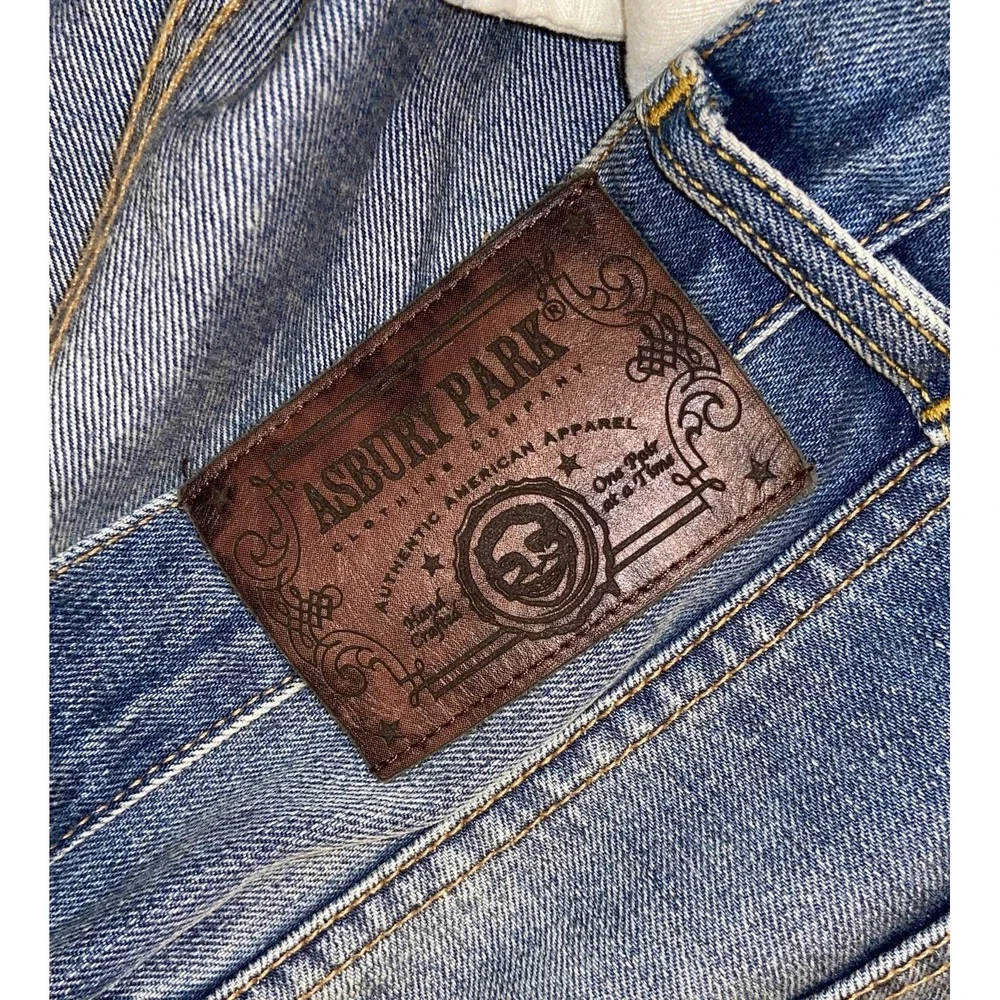 Asbury Park Selvedge Denim Jeans Men's Size 38x33 Distressed Blue Faded
